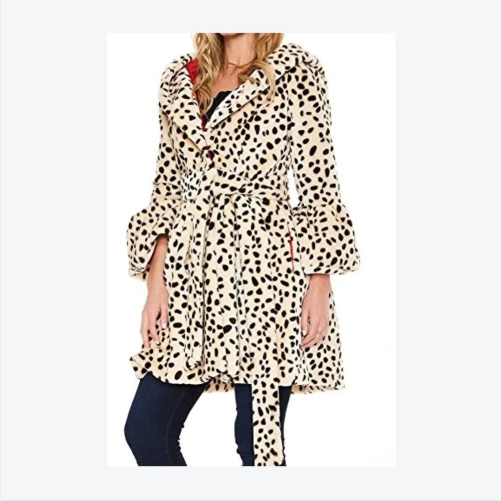 VAVA Women's Leopard Print Hooded Faux Fur Coat - Picture 6 of 6